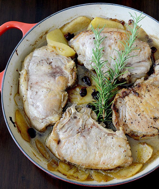 Braised Apple Cider Berkshire Kurobuta Pork Chops