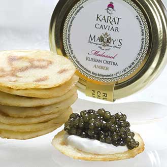 Osetra Amber Caviar Gift Set - Gourmet Food Store