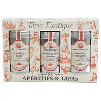 Appetizer and Tapas Spice Set - Guacamole, Tzatziki and Zathar Seasonings